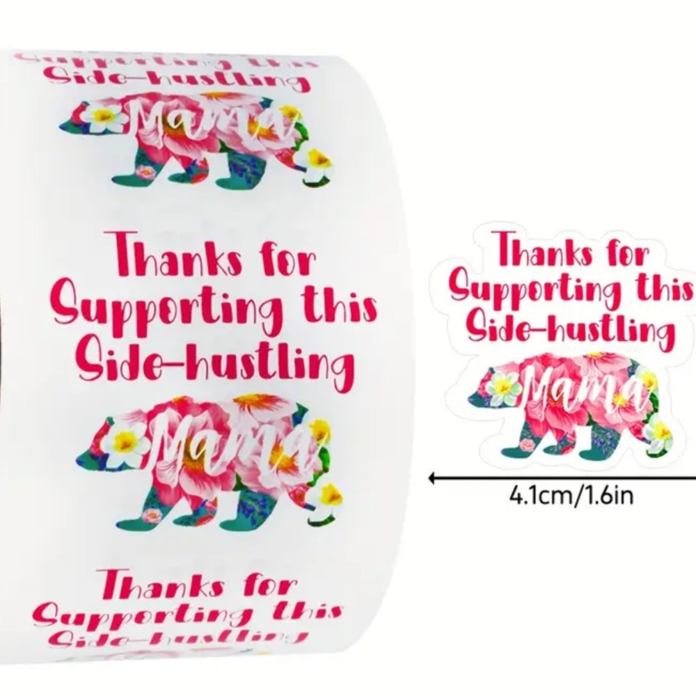 New Floral Thank You Stickers for Side-Hustling Mama 20ct (bundle purchase only)